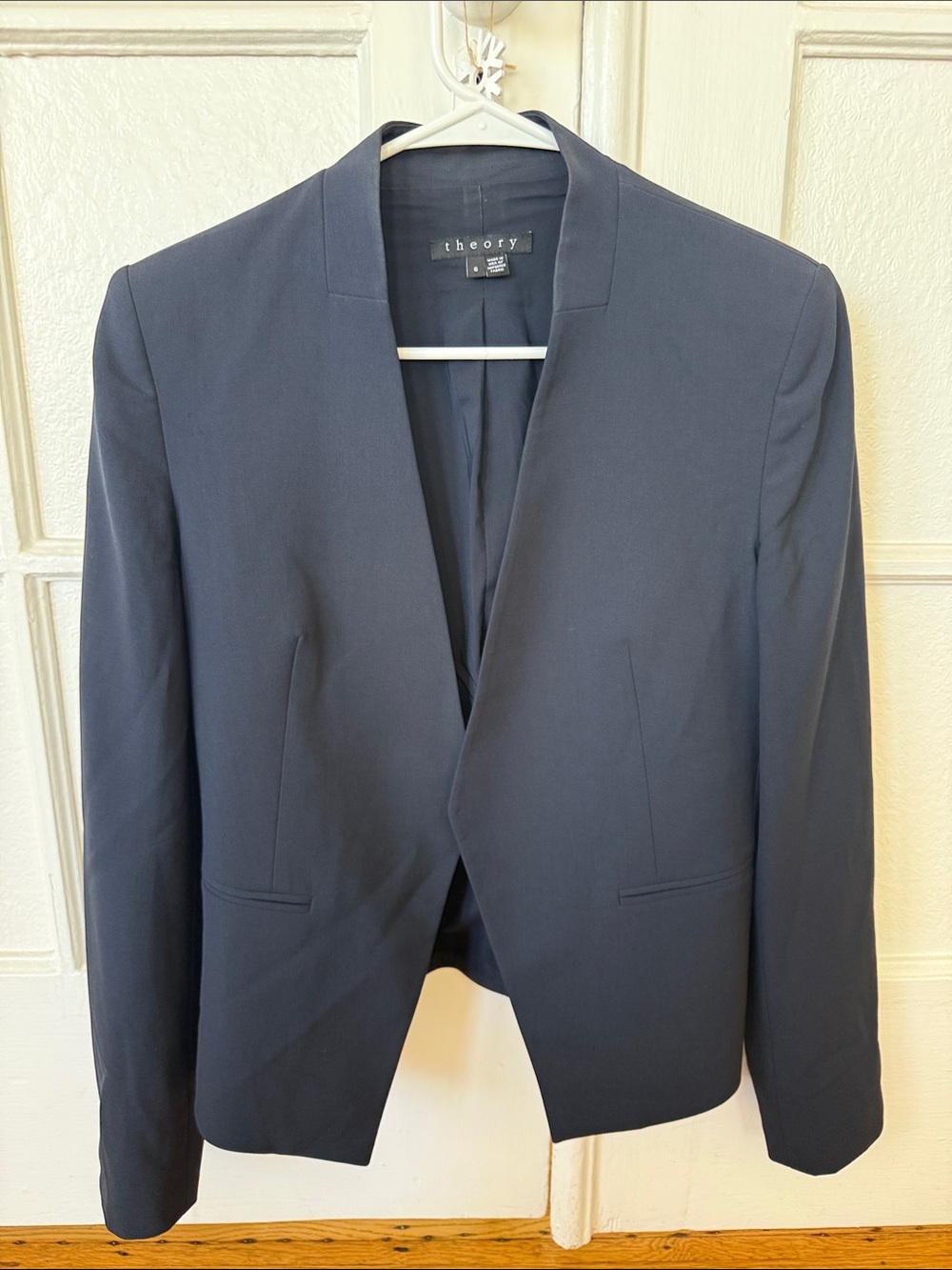 Theory Dark Navy Open-Front Women's Blazer